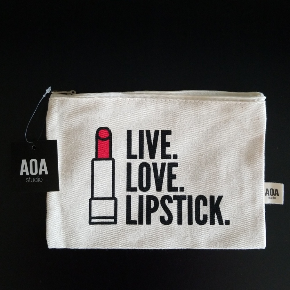 AOA Studio Live. Love. Lipstick bag.  NWT